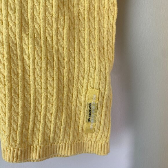 Polo Jeans 100% Cotton Y2K Womens Lightweight Sweater Butter Yellow Size M - Picture 5 of 8